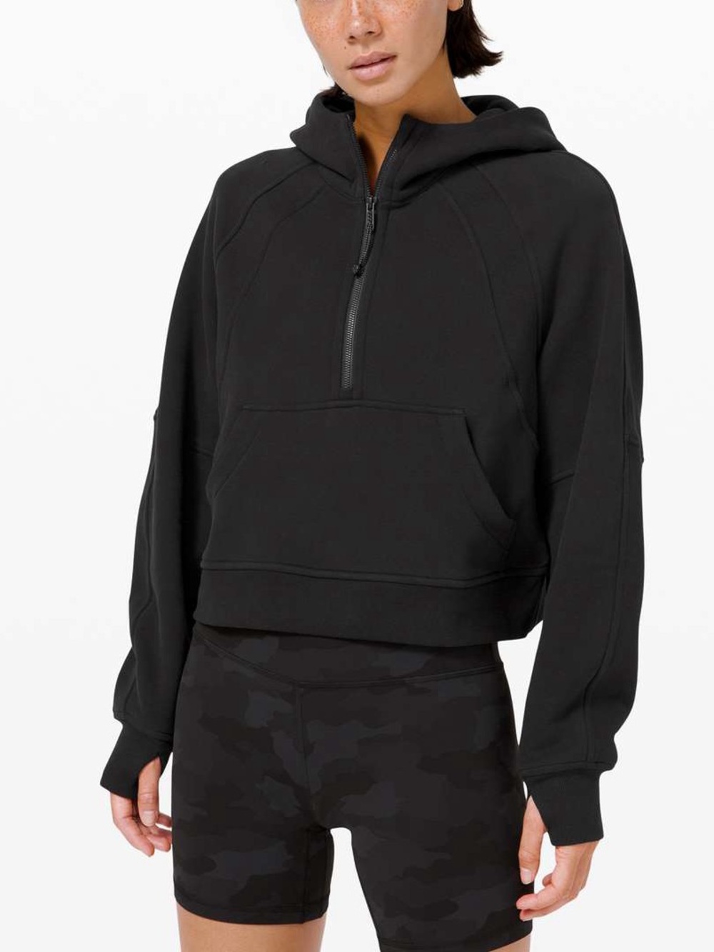 F052 LULULEMON Cropped Scuba Oversized Half Zip